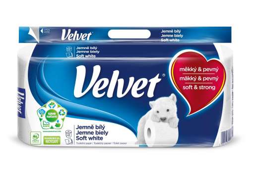 Toaletní papír Velvet - 3vrstvý, 8 rolí