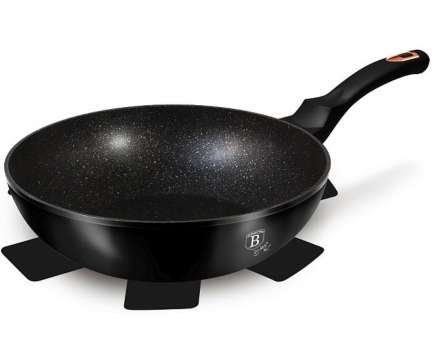 DÁREK: Pánev WOK s mramorovým povrchem 28 cm Black Rose Collection