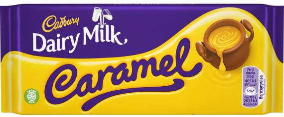 Mléčná čokoláda plněná karamelem Cadbury 120 g