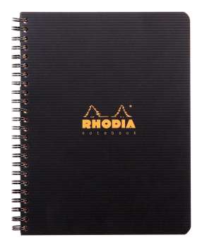 Kroužkový blok Rhodia Active, A4+, linkovaný - černý