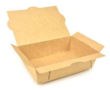 Papírové menuboxy EKO - kraft, 200 x 140 x 65 mm, hnědé, 200 ks