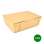 Papírové menuboxy EKO - kraft, 200 x 140 x 65 mm, hnědé, 200 ks