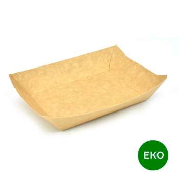 Papírové misky EKO - kraft, 135 x 97 x 35 mm, hnědé, 1000 ks