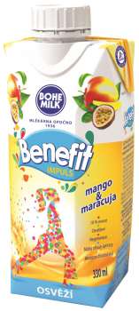 Ovocný nápoj BENEFIT Impuls - Mango & maracuja, 0,33 l, 12 ks