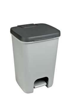Odpadkový koš Curver Essentials - nášlapný, šedý, 20 l