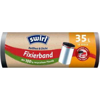 Pytle na odpadky Swirl - zatahovací, s elastickým lemem, 35 l, 10 ks