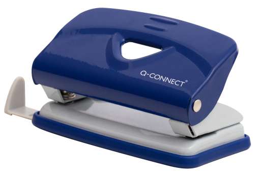Děrovačka Q-Connect - 10 listů, modrá