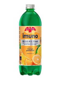 Minerální voda Mattoni Imuno - mango a pomeranč, pet, 6x 0,7 l