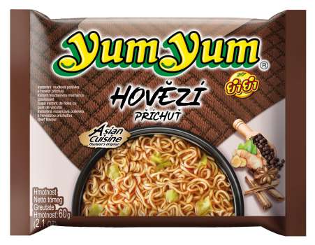 Instantní polévka Yum Yum - hovězí, 60 g