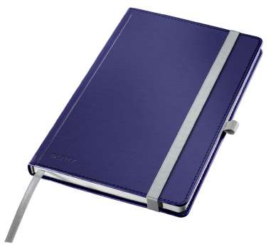 Zápisník Leitz Style A5 s tvrdými deskami - linkovaný, modrý