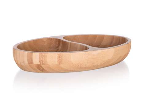 Miska dělená Brillante Bamboo - dřevená, 24 x 13,5 x 4 cm