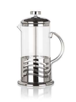 Konvice s filtračním pístem WAVE - skleněná, 600 ml
