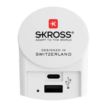 Nabíjecí adaptér SKROSS USB A+C - poskytovaná energie 27 W (USB-C), verze EU