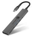 USB-C hub s čtečkou karet CONNECT IT CompactPRO - externí, antracitový