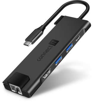 USB-C hub CONNECT IT Multi5in1 - 5v1, externí, antracitový