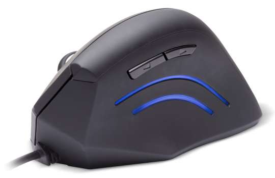 Ergonomická vertikální myš CONNECT IT FOR HEALTH Verti Wire BLACK - drátová