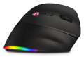 Ergonomická vertikální myš CONNECT IT FOR HEALTH Cloudy BLACK - bezdrátová, černá
