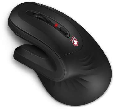 Ergonomická vertikální myš CONNECT IT FOR HEALTH ErgoMax BLACK - bezdrátová, černá