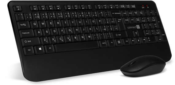Bezdrátový set klávesnice a myši CONNECT IT Combo OfficePanther BLACK - CZ + SK, černý