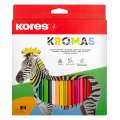 Trojhranné pastelky Kromas - 3 mm, 24 barev