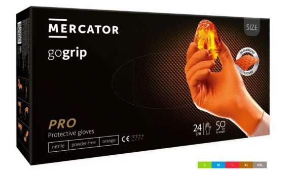 Rukavice Mercator Gogrip - oranžové, vel. S