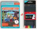 Vyškrabávací obrázky Concorde + pastelky Faber-Castell (sada 12 barev)