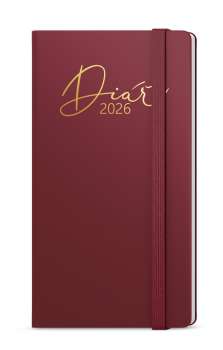 Týdenní kapesní diář 2026 Luxi - bordó
