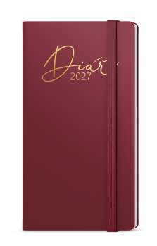 Týdenní kapesní diář 2027 Luxi - bordó