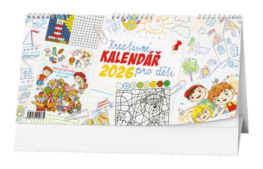 Stolní kalendář 2026 Kreativní kalendář pro děti
