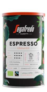 Mletá káva Segafredo - Espresso Organico, plech, 250 g