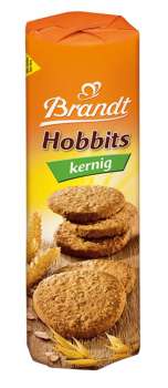Ovesné sušenky Brandt Hobbits - celozrnné, 250 g