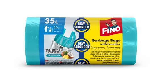 Pytle na odpad Fino - s uchy, aromatické, 35 l, 10 mic, 20 ks, zelené