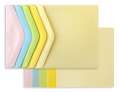 Sada obálek s kartičkami Smooth - 14,5 x 14,5 cm, saténový mix barev, sada 5+5 ks