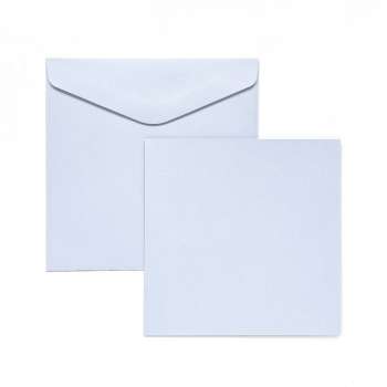 Sada obálek s kartičkami Smooth - 14,5 x 14,5 cm, bílá, sada 5+5 ks