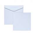 Sada obálek s kartičkami Smooth - 14,5 x 14,5 cm, bílá, sada 5+5 ks