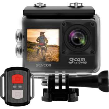 Akční kamera Sencor 3CAM 4K10WRD - 3840x2160, fotoaparát 16 Mpx, černá