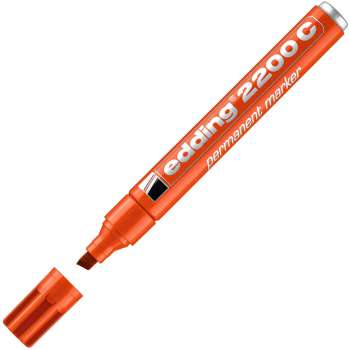 Permanentní popisovač Edding 2200 - zkosený hrot, oranžový