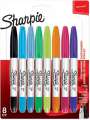 Permanentní popisovač Sharpie Twin - dvouhrotý, sada 8 barev