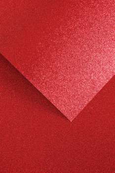Kreativní papír A4 Glitter - 210 g/m2, červený, 5 ks