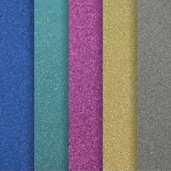 Kreativní papír A4 Glitter - 210 g/m2, mix barev, 5ks