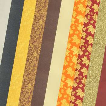 Kreativní papír A4 Golden Leaves - 220-250 g/m2, mix zlatých vzorů, 10 listů