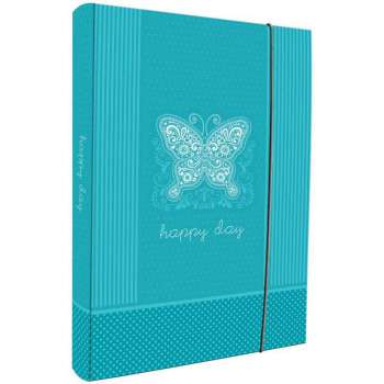 Box na sešity A45 - s gumou, motiv HAPPY DAY