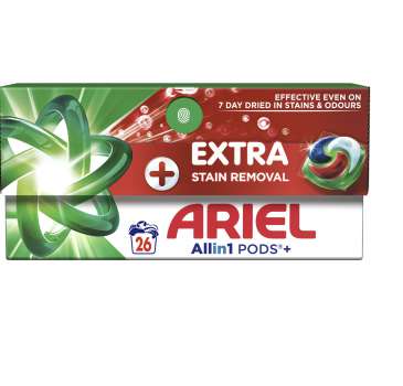 Kapsle na praní Ariel Plus Extra Clean All in 1 - 26 pracích dávek