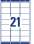 Etikety na zásilky Avery Zweckform - bílé, 63,5 x 38,1 mm, 2100 ks