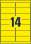 Snímatelné etikety Avery Zweckform - neon žluté, 99,1 x 38,1 mm, 350 ks