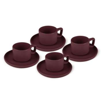 Elegantní sada 4 ks šálků s podšálkem na espresso