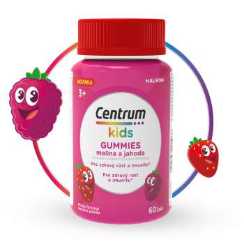 Centrum Kids Gummies malina a jahoda želé 60ks