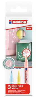 Lakové popisovače Edding 751 - sada 3 pastelových barev