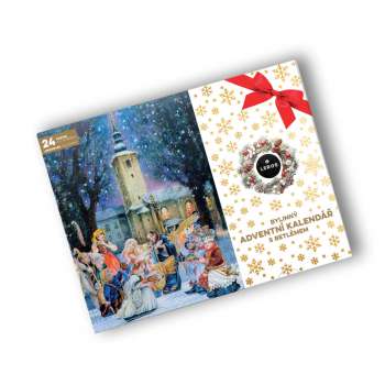 Bylinný adventní kalendář s betlémem