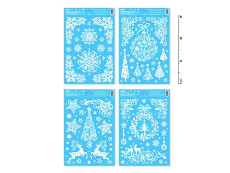 Vánoční okenní fólie,  20 x 30 cm